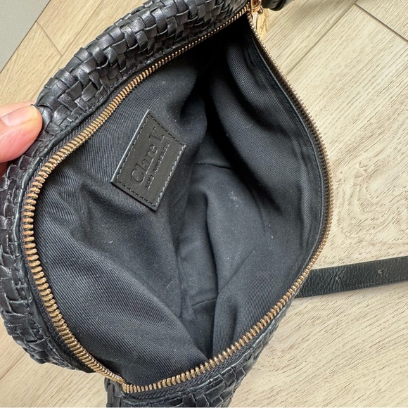 Clare V Grande Fanny - Black Woven Fanny Pack / Belt Bag - Picture 7 of 7